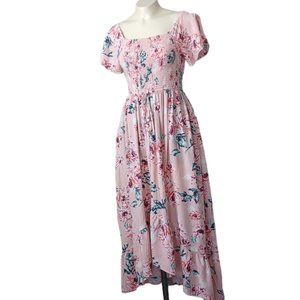 Band of Gypsies soft floral dress elastic bust